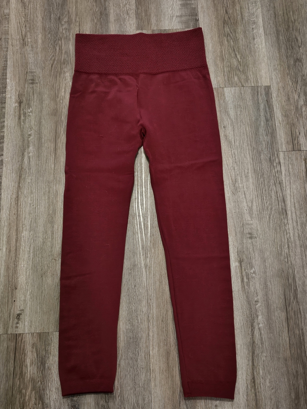 Burgundy High-Waist Leggings